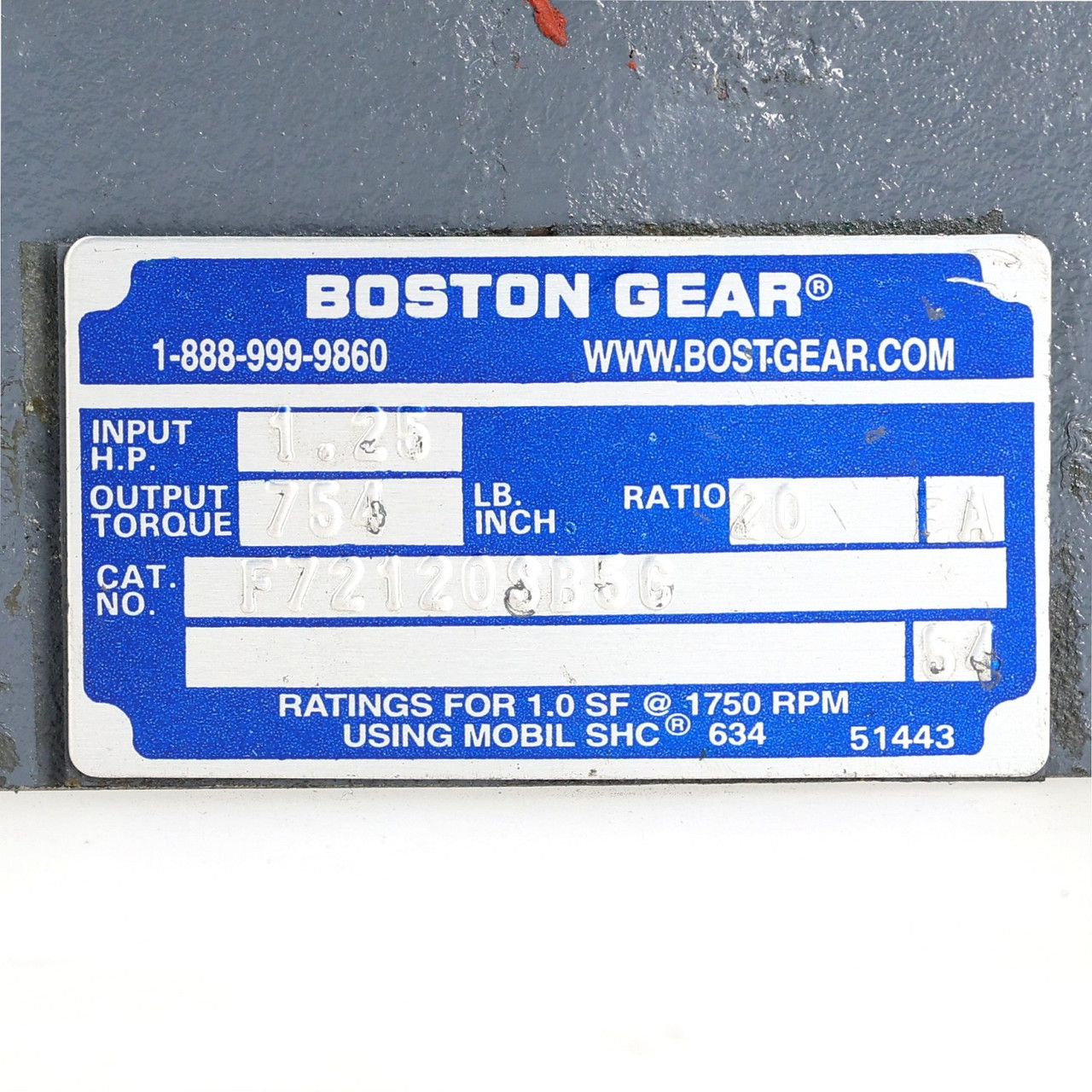 Boston 700 Series Parallel Shaft Gear Motor Speed Reducer F721-20S-B-G New