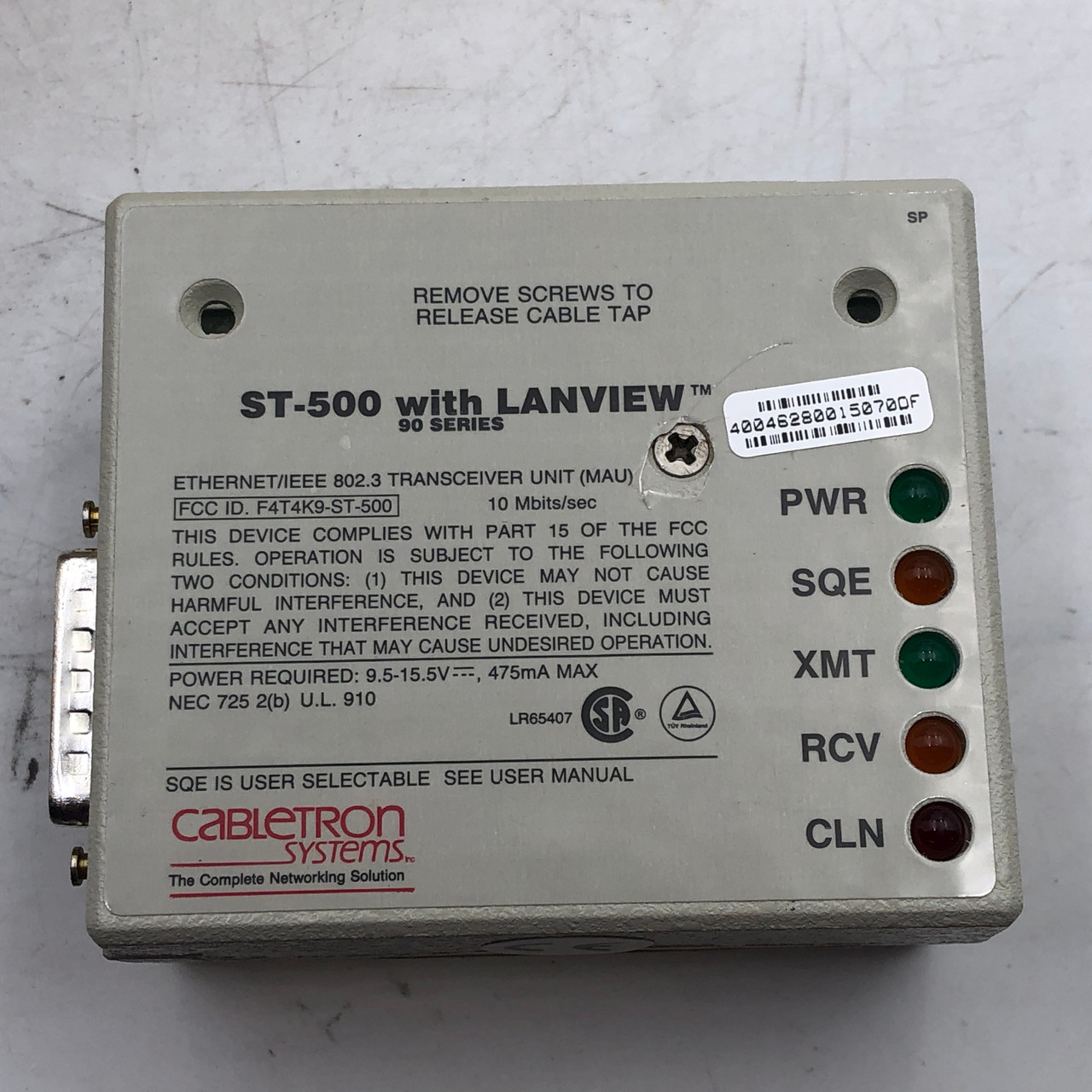 CABLETRON ST-500 LANVIEW TRANSCEIVER UNIT W/ AMP MOUNT KIT - NEW