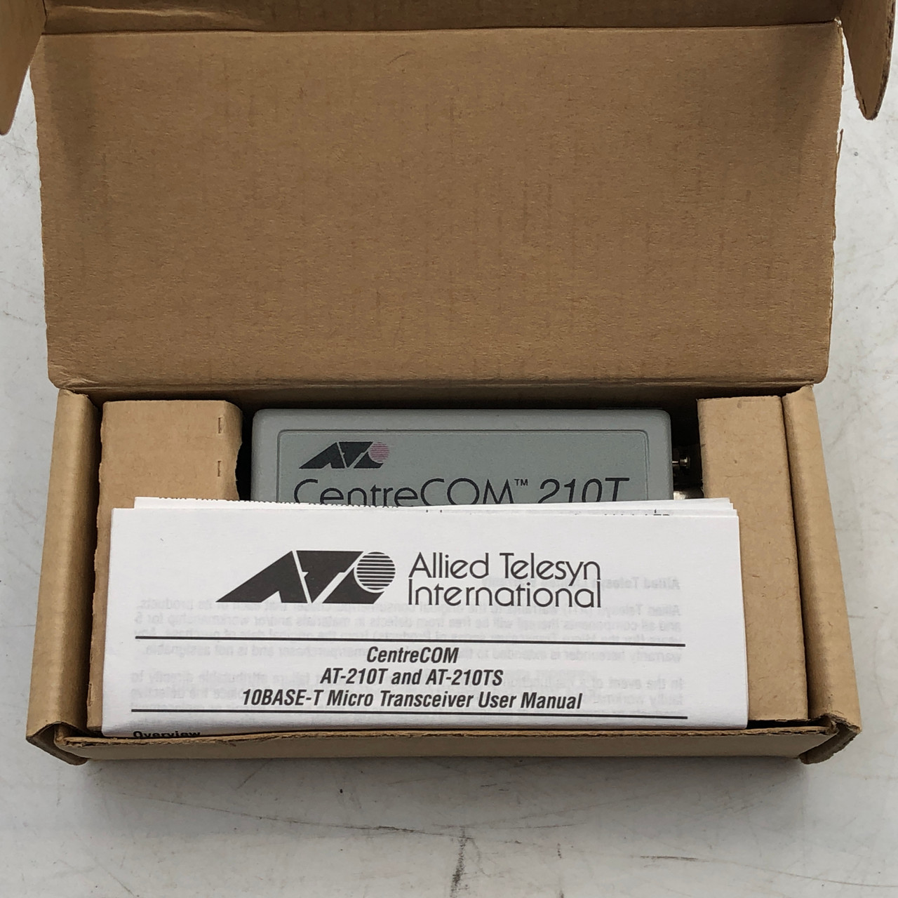 ALLIED TELESIS 210T CENTRECOM IEEE 802.3 12VDC TWISTED PAIR TRANCEIVER - NEW