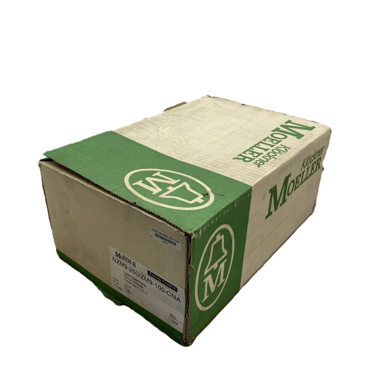 Eaton (Klöckner-Moeller) NZM9-250/ZM9-100-CNA 250A 600VAC Circuit Breaker New