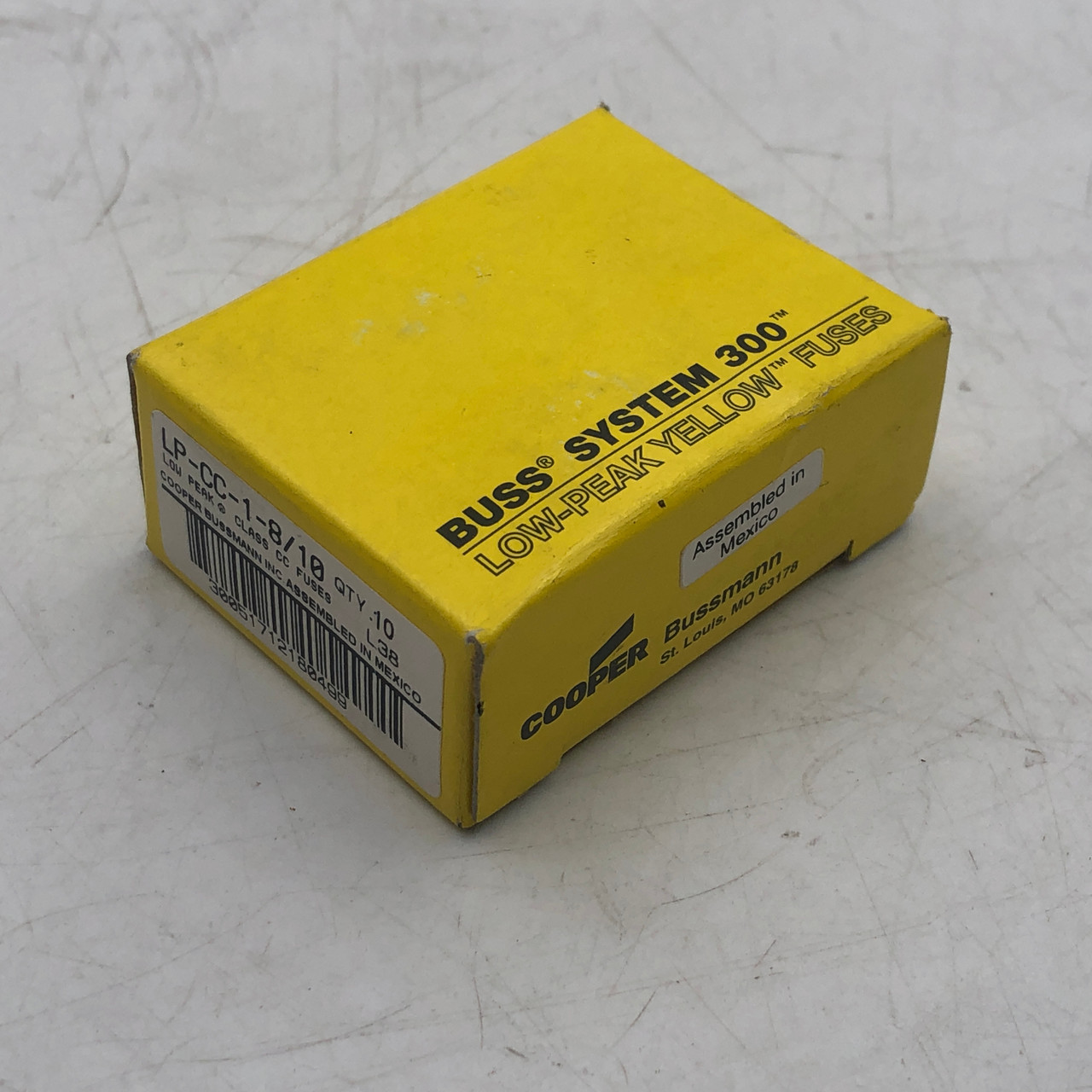 COOPER BUSSMANN LP-CC-1-8/10 10 PACK - LOW PEAK CLASS CC 600V 1.8A FUSES - NEW