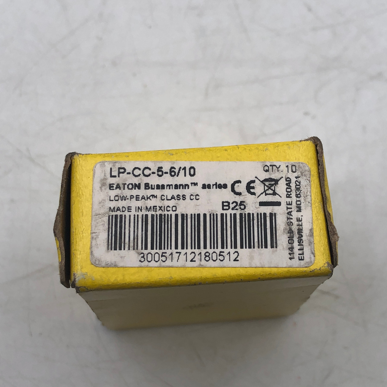 COOPER BUSSMANN LP-CC-5-6/10 (LOW PEAK CLASS CC 600VAC/150VDC 5.6A FUSES) NEW