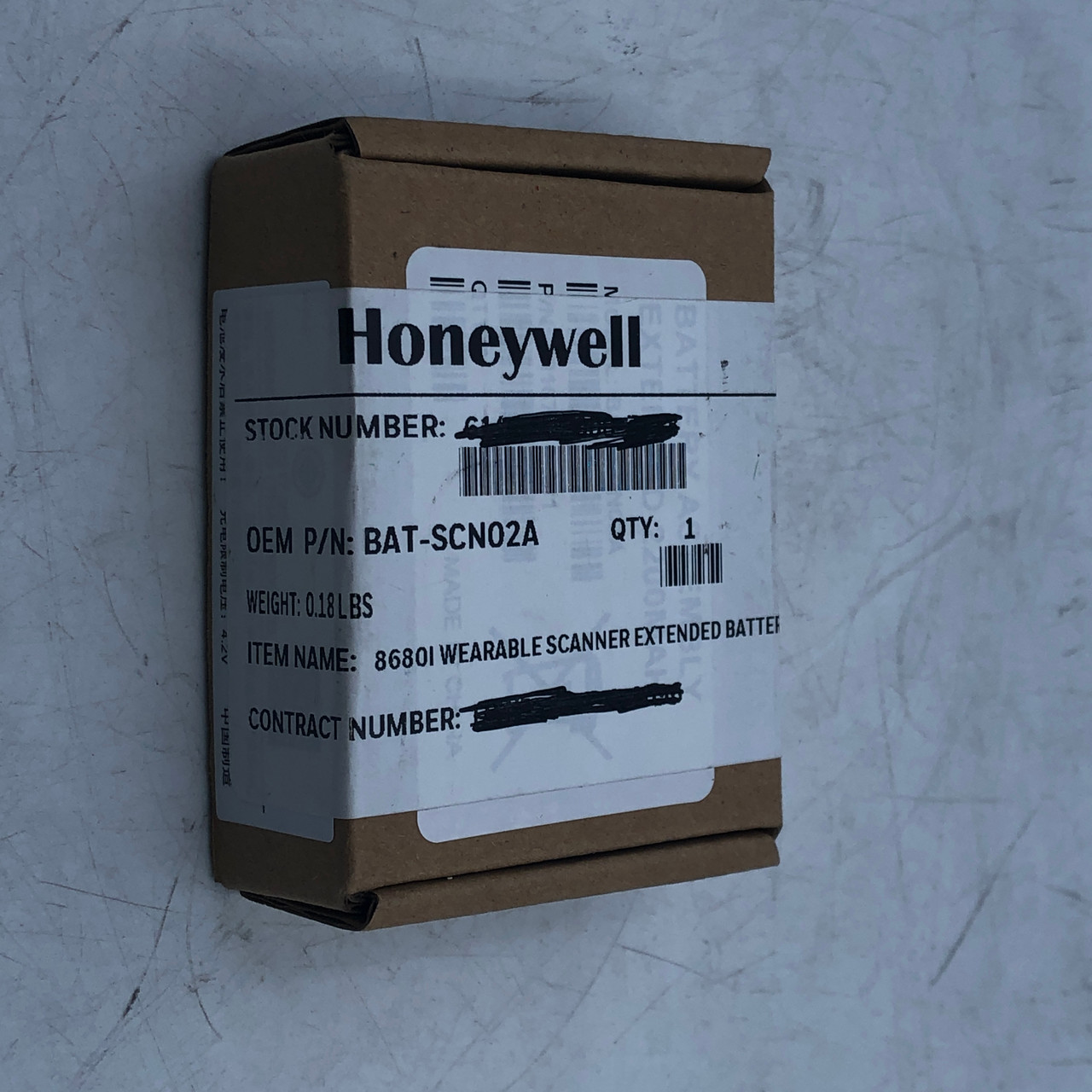 GENUINE HONEYWELL BAT-SCN02 8680i WEARABLE SCANNER EXTENDED BATTERY - NEW