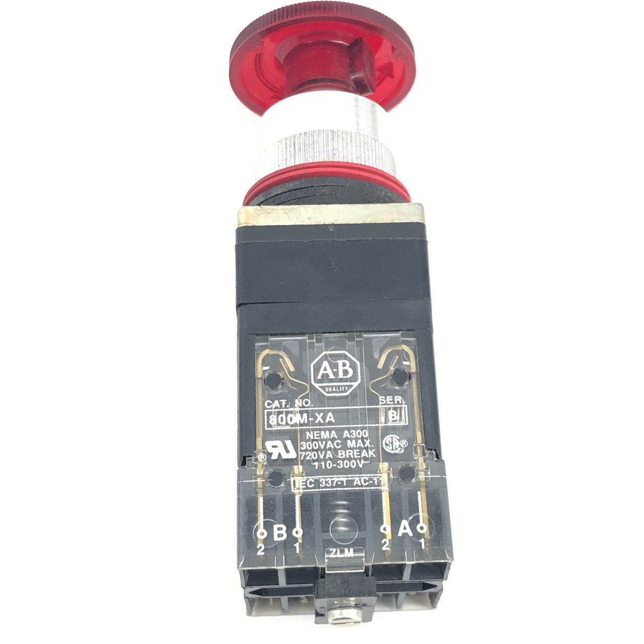 ALLEN BRADLEY 800MR-NX92 SERIES A 24VDC RED PUSHBUTTON SELECTOR SWITCH