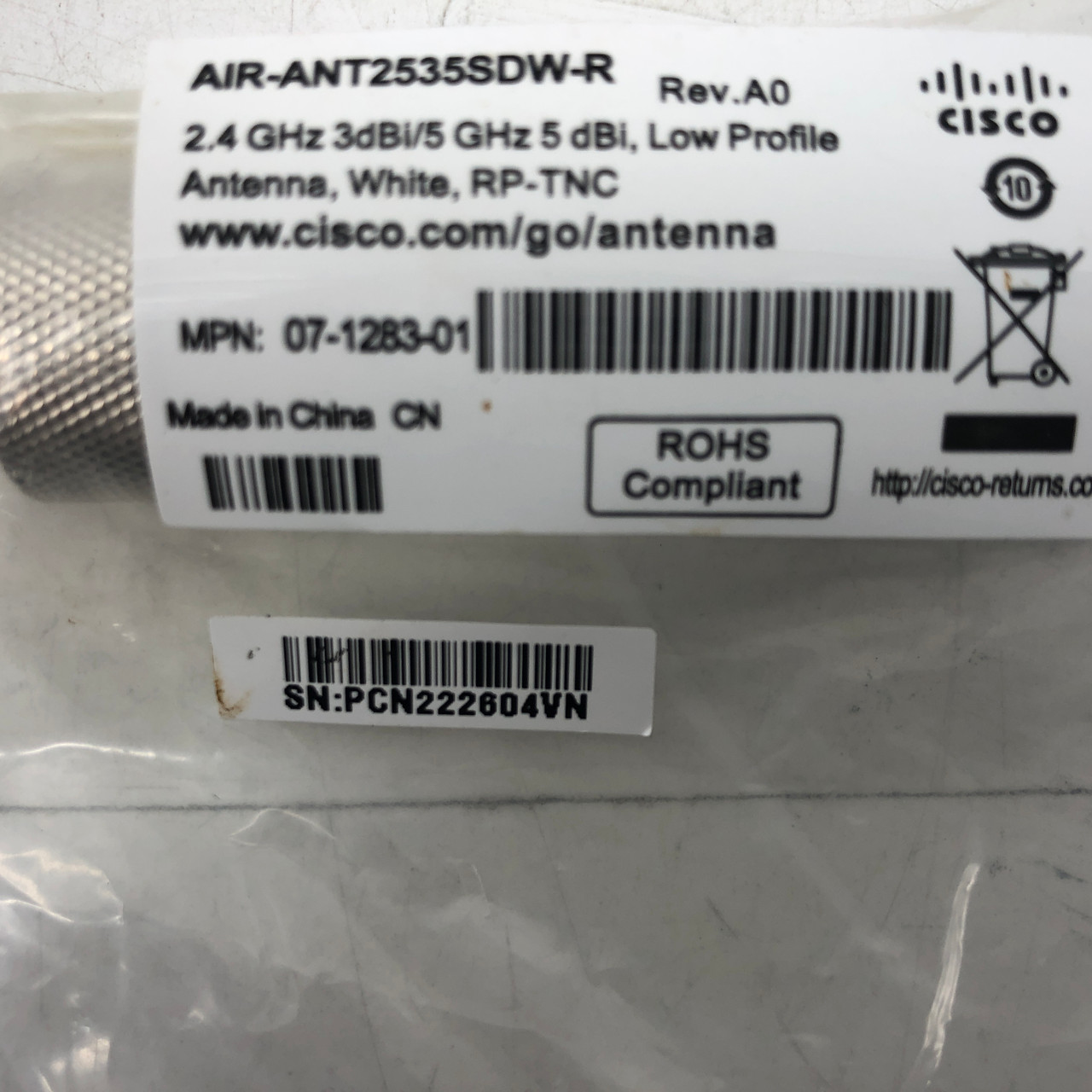 Cisco AIR-ANT2535SDW-R Antenna 2.4 GHZ 5 GHz 5 New QTY 2