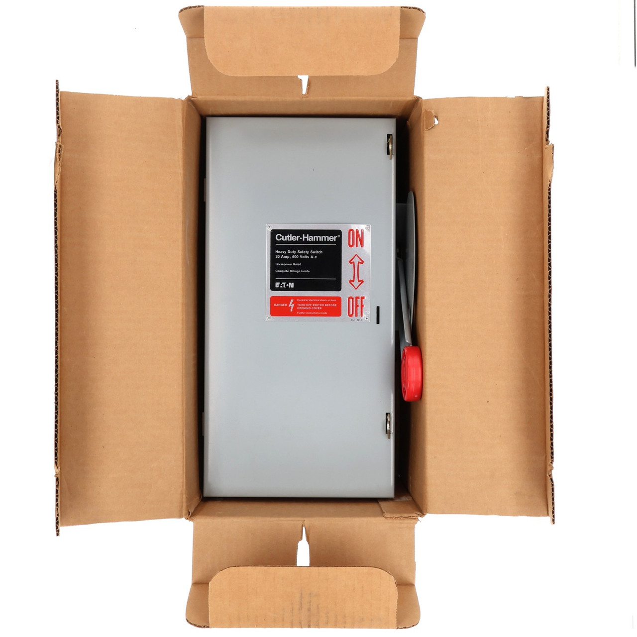 Cutler-Hammer DH361UGK 30A 600V Indoor Non-Fusible Safety Switch New