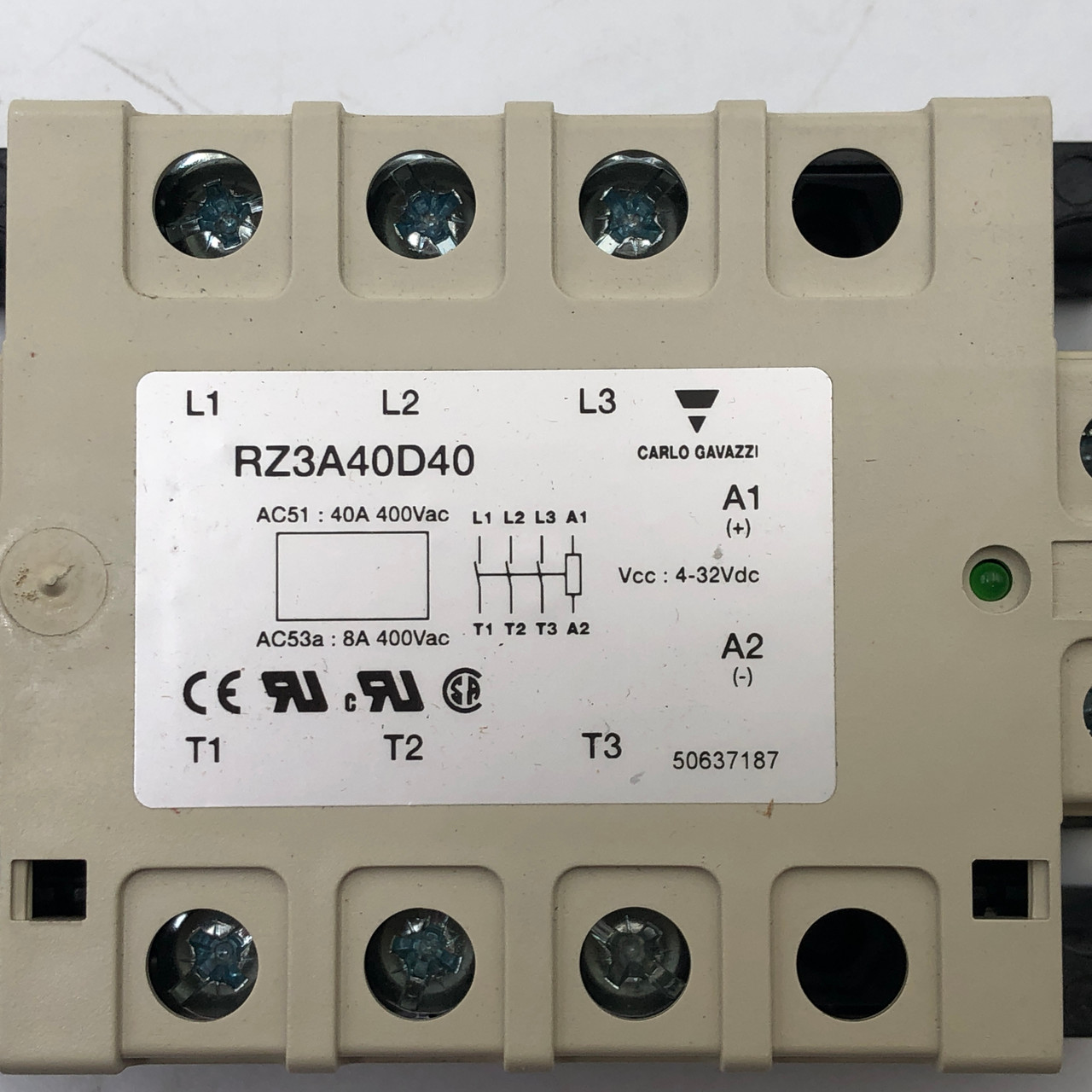 CARLO GAVAZZI RZ3A40D40 240V 40A SOLID STATE RELAY - NEW