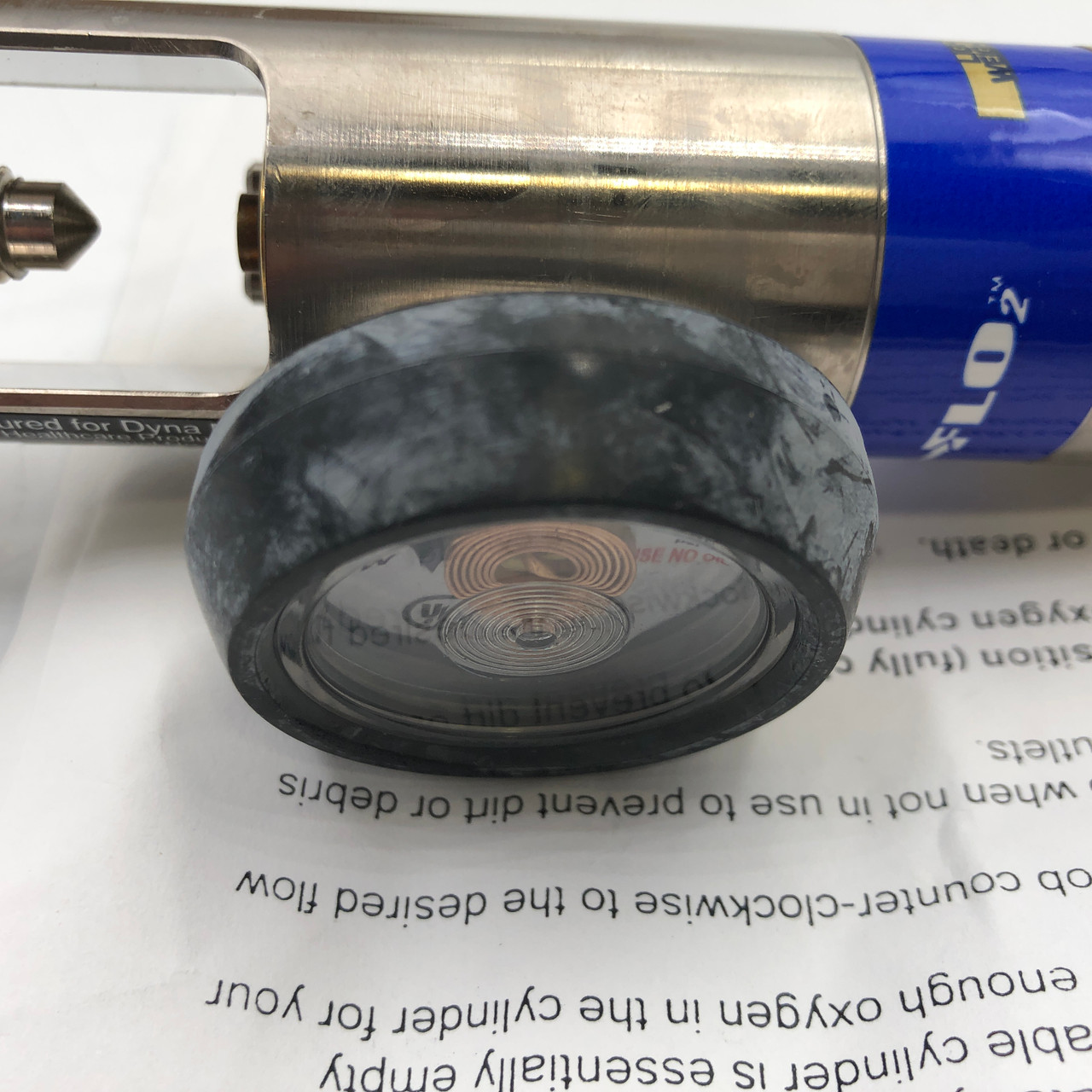 Dyna Flo L24030-GA Brass Oxygen Flow Regulator Read New