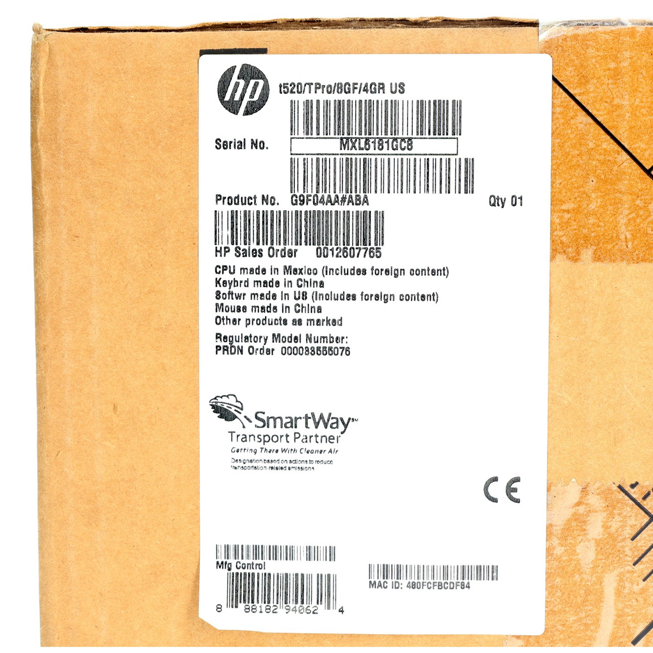 HP T520 Thin Client (AMD GX-212JC 1.2GHz, 8GB, 4GB) TPC-W016 Thin Pro NEW