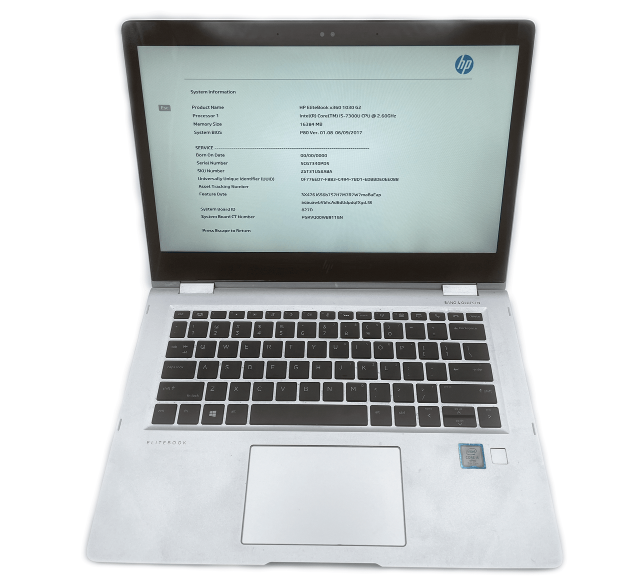HP EliteBook x360 1030 G2 TouchScreen (Intel i5-7300U, 16GB RAM, 256GB SSD)