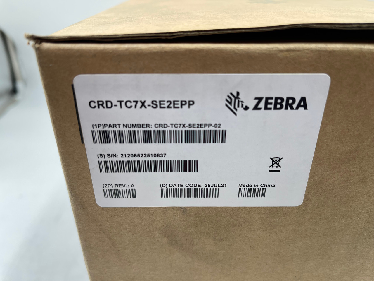 ZEBRA CRD-TC7X-SE2EPP-02 2-BAY SHARECRADLE BASE CHARGER - NEW OPEN BOX