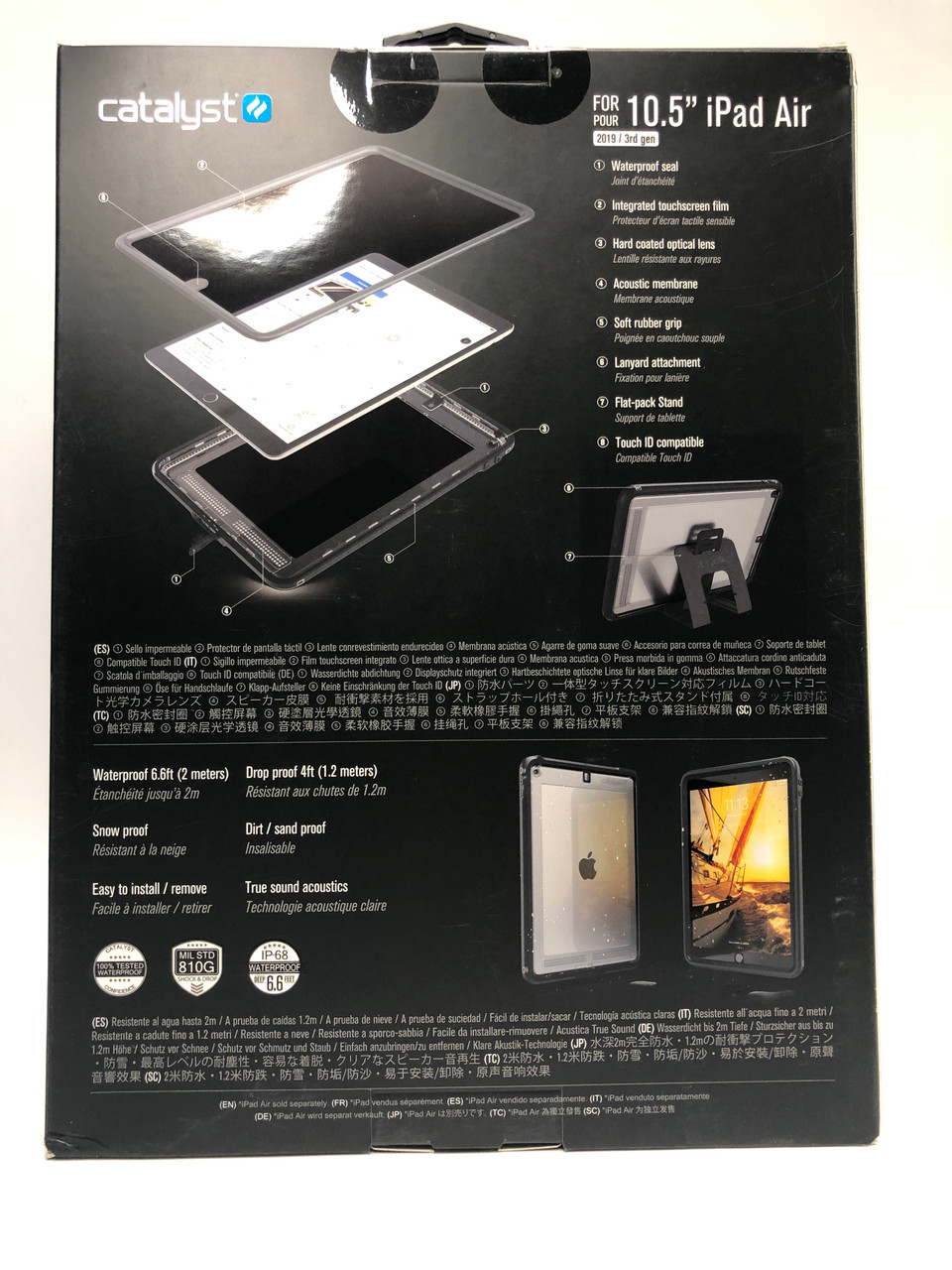 Catalyst CATIPDAIR3BLK Black Waterproof Rugged Case for Apple iPad Air 3rd Gen