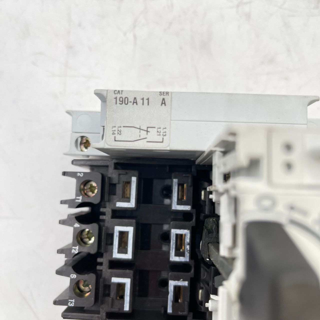 Allen-Bradley 190-MN Manual Interrupter 40A 690V w/ 190-A11 Aux Contact 1NO/1NC