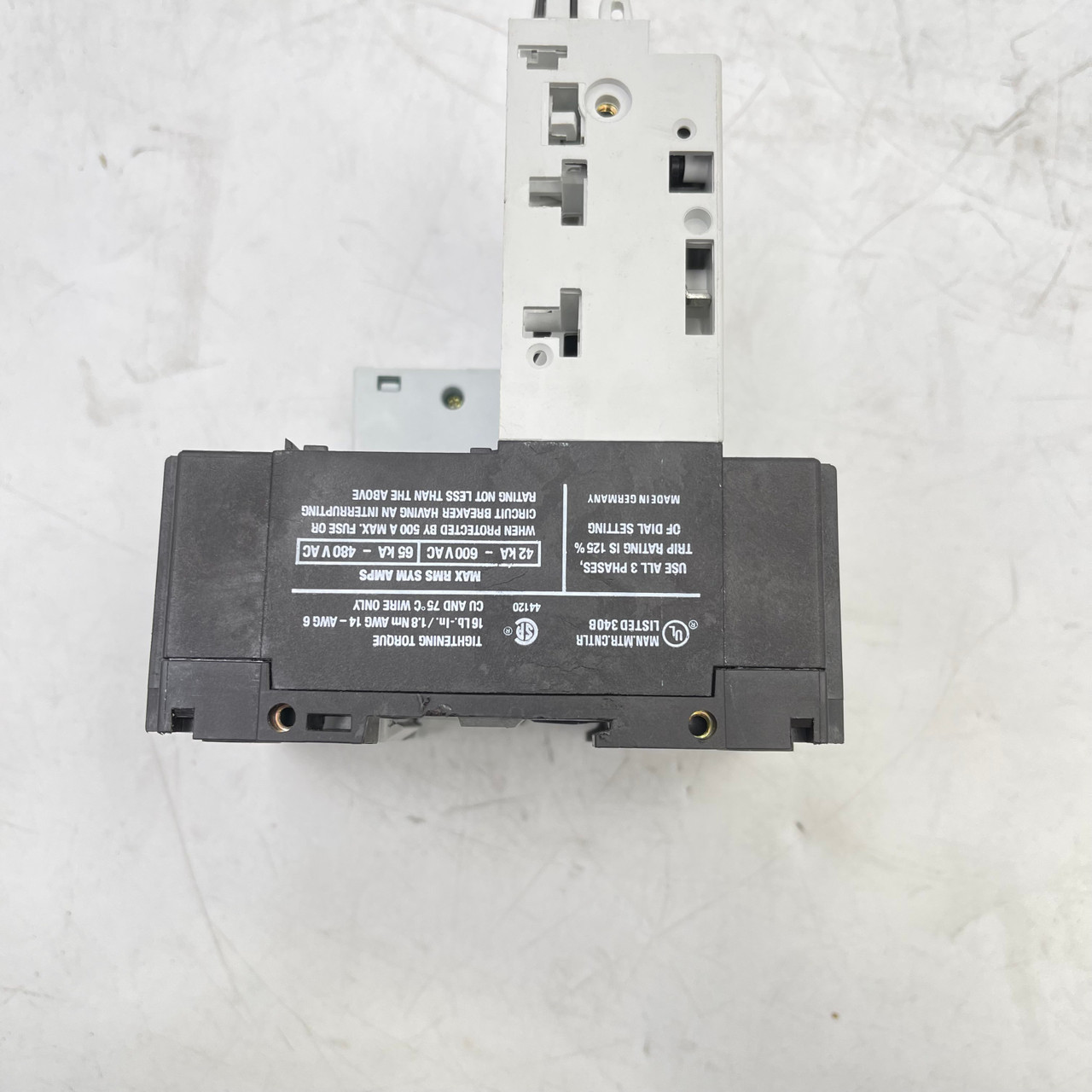 Allen-Bradley 190-MN Manual Interrupter 40A 690V w/ 190-A11 Aux Contact 1NO/1NC