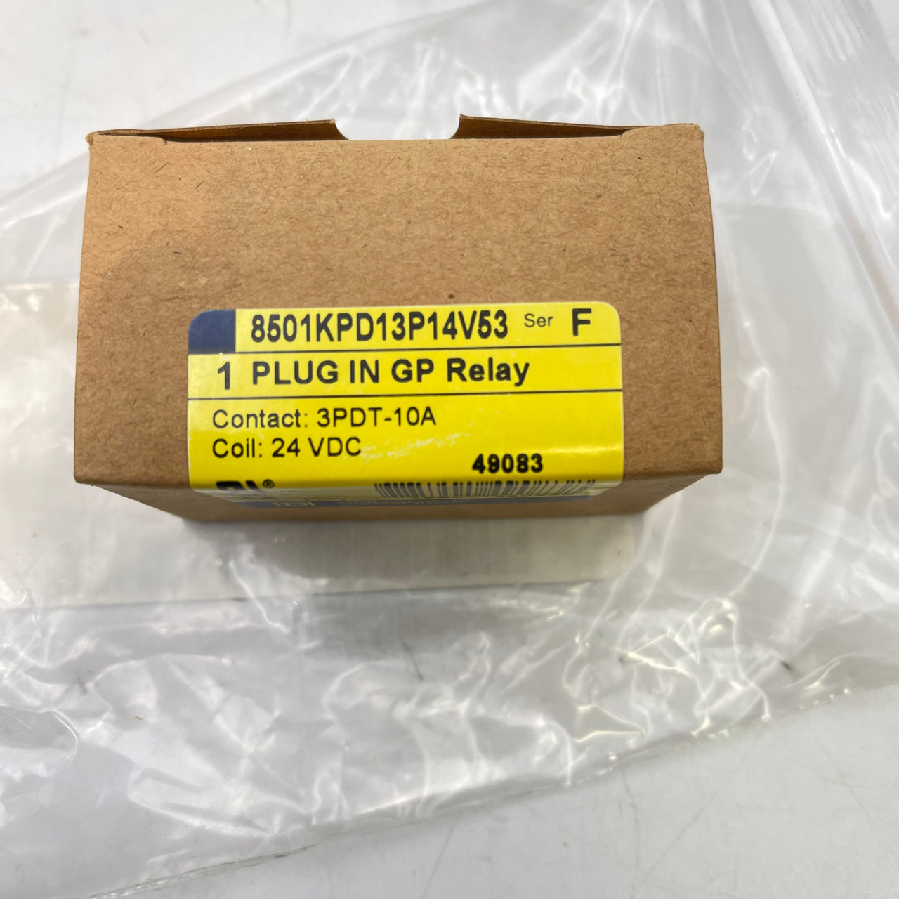 SQUARE D 8501KPD13P14V53 SERIES F PLUG IN GP RELAY 24VDC 10A - NEW
