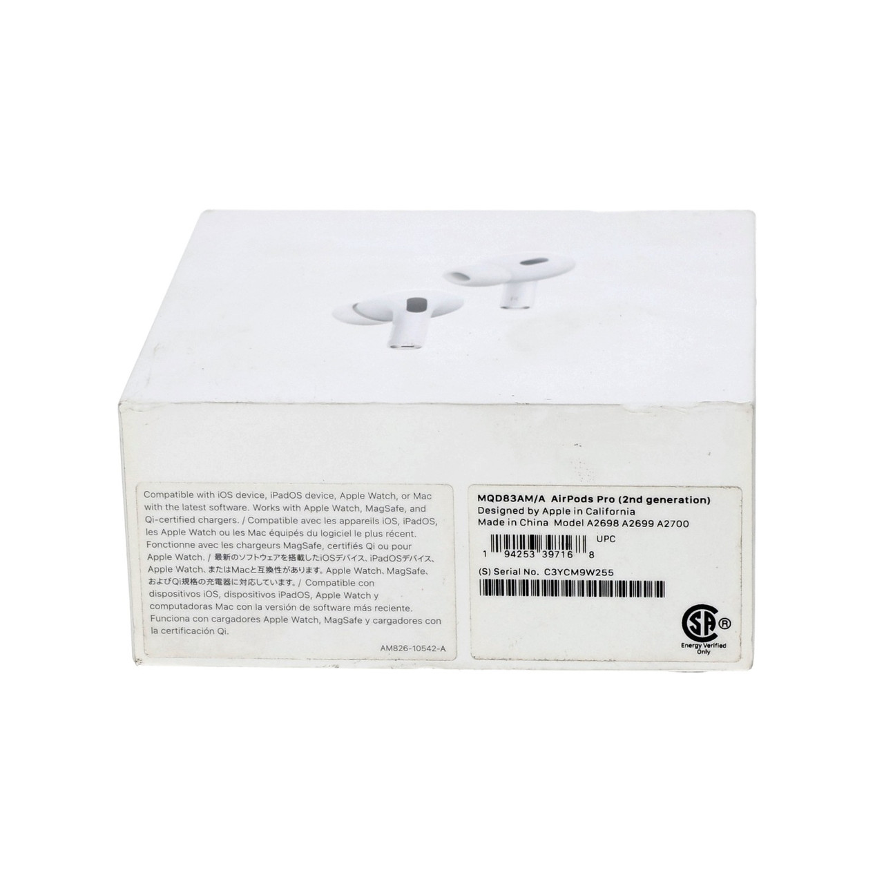 Apple AirPods Pro 2nd Gen with MagSafe Charging Case MQD83AM/A -New Sealed