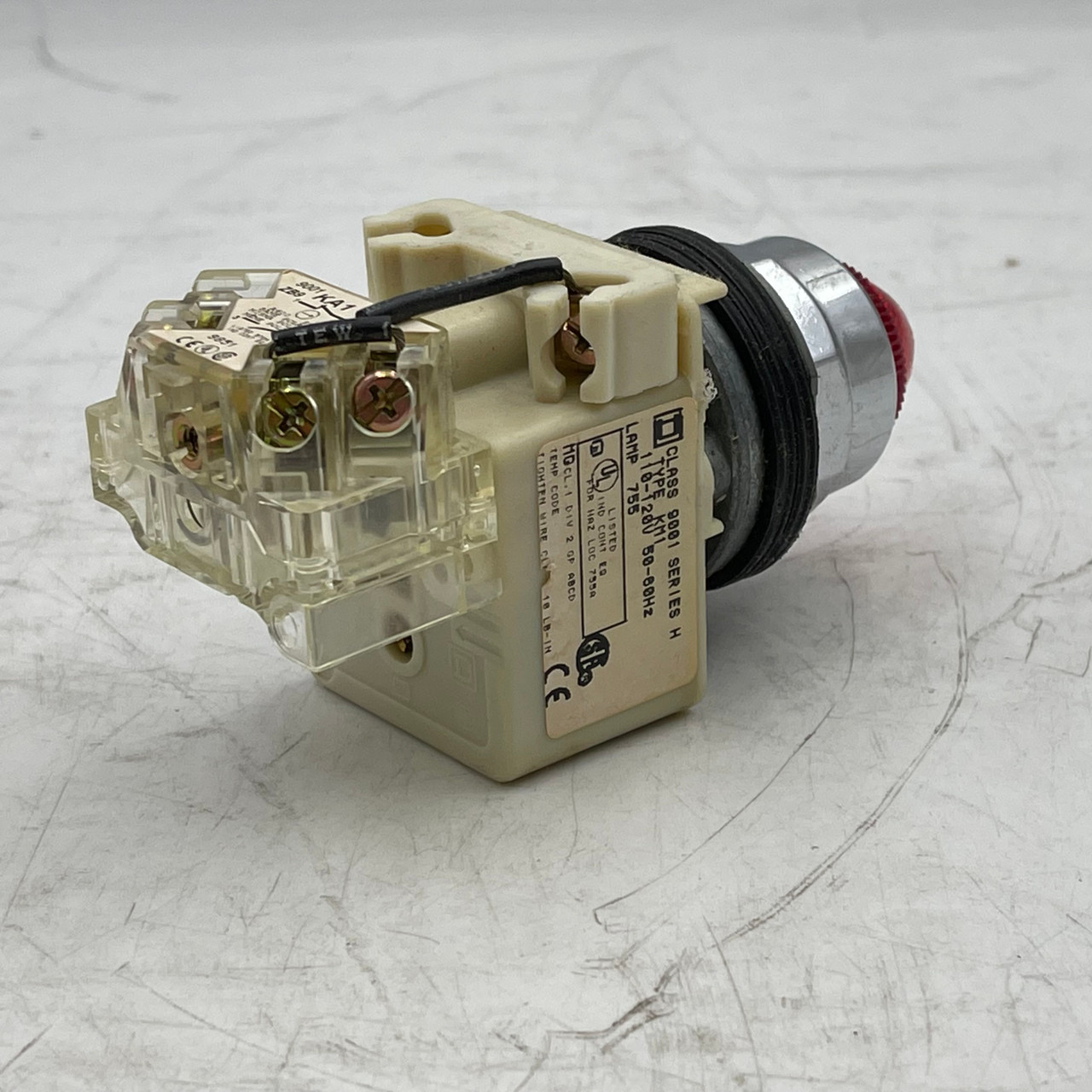 SQUARE D 9001KT1R9 RED MUSHROOM PUSH TO TEST PILOT LIGHT PUSH BUTTON - NEW