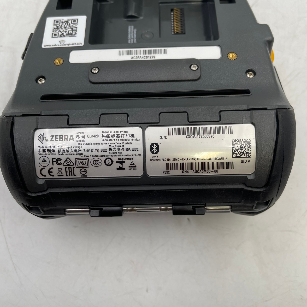 ZEBRA QLN420 BLUETOOTH MOBILE THERMAL PRINTER- NO BATTERY/AC ADAPTER QTY 5