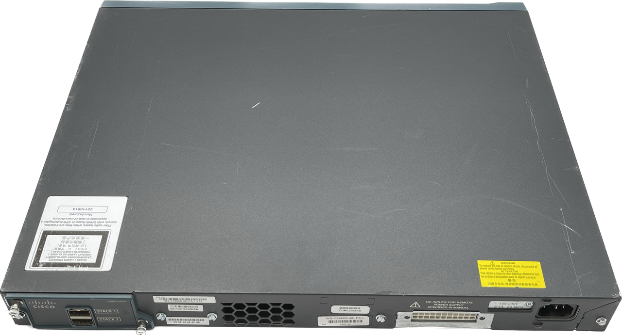 Cisco WS-C2960S-48PS-L 48-Port PoE+ Gigabit Switch  Seller Refurbished