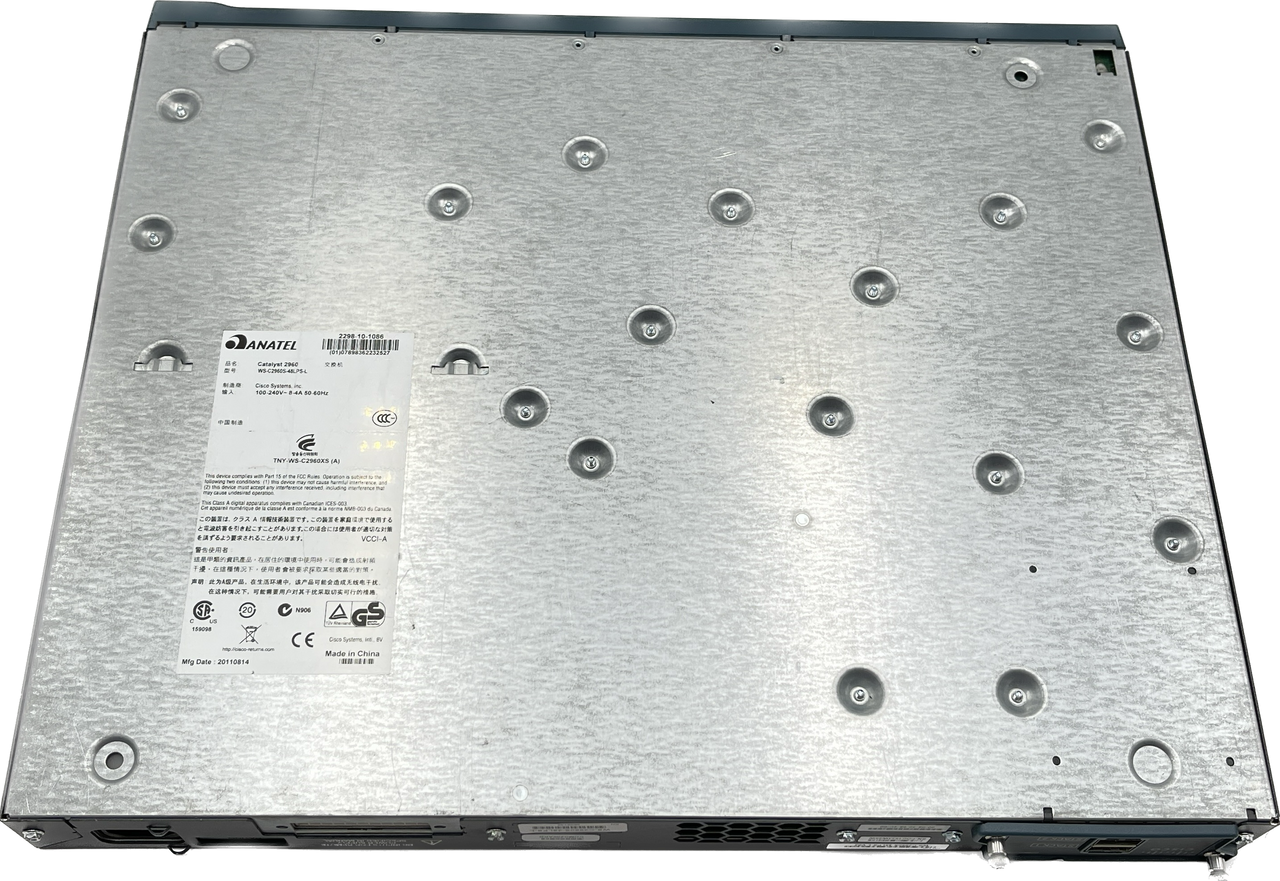 Cisco WS-C2960S-48PS-L 48-Port PoE+ Gigabit Switch  Seller Refurbished