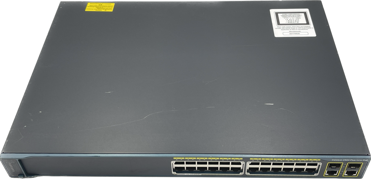 CISCO WS-C2960+24PC-L 24-PORT MANAGED NETWORK SWITCH SELLER REFURBISHED