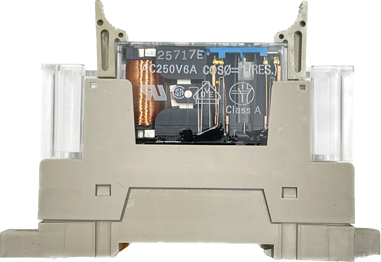 Omron STI 4-Pin Force Guided Contact Relay Module (LED Indicator,AC250V6A,DC24V)