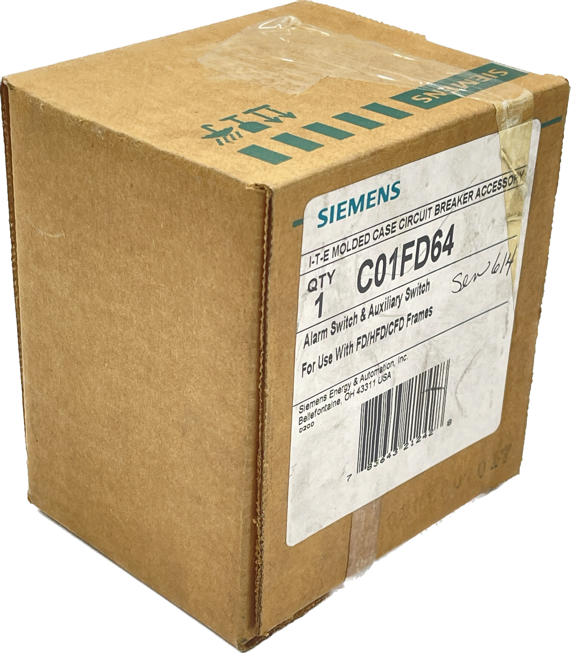 SIEMENS C01FD64 Breaker FD 480V AC BA/AUX Software Alarm Auxiliary Switch  NEW