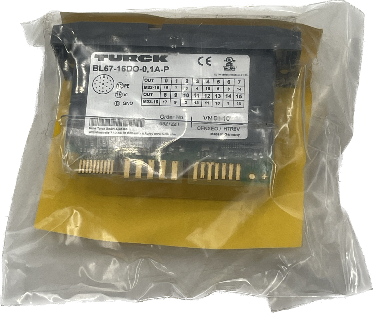 TURCK BL67-16DO-0.1A-P BL67 SYSTEM 16 CHANNEL DIGITAL OUTPUT MODULE - NEW