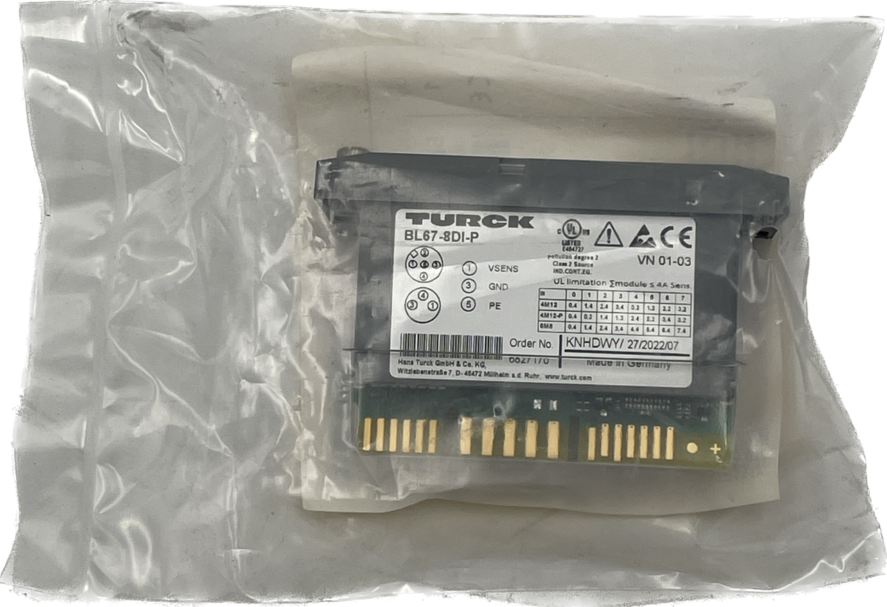 TURCK DIGITAL INPUT MODULE BL67-8DI-P FOR BL67 SYSTEM - NEW