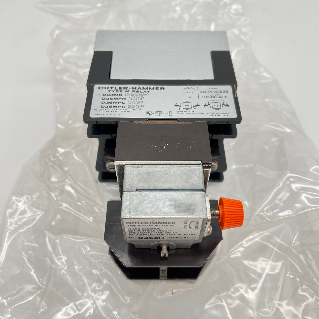 Cutler Hammer D23MR005A Machine Tool Relay with On-Delay Timer NEW