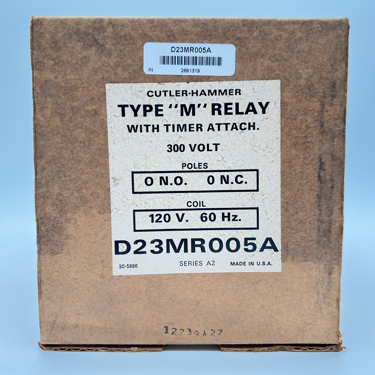 Cutler Hammer D23MR005A Machine Tool Relay with On-Delay Timer NEW