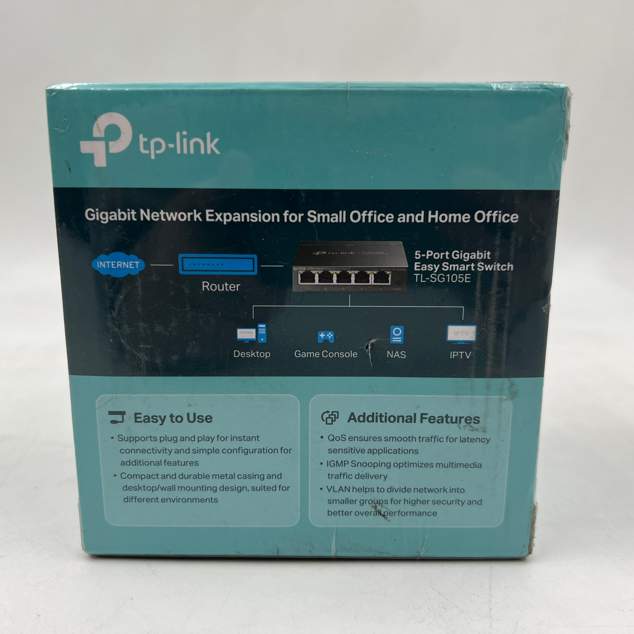 TP Link TL-SG105E 5 Port Gigabit Desktop Switch - New Sealed
