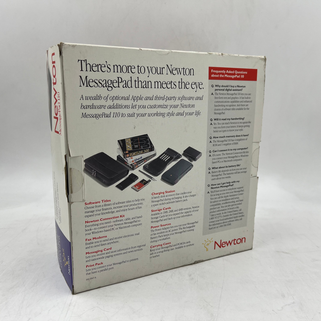 Apple Newton MessagePad 110 Vintage PDA H0059 New Open Box UNIT & MANUAL SEALED