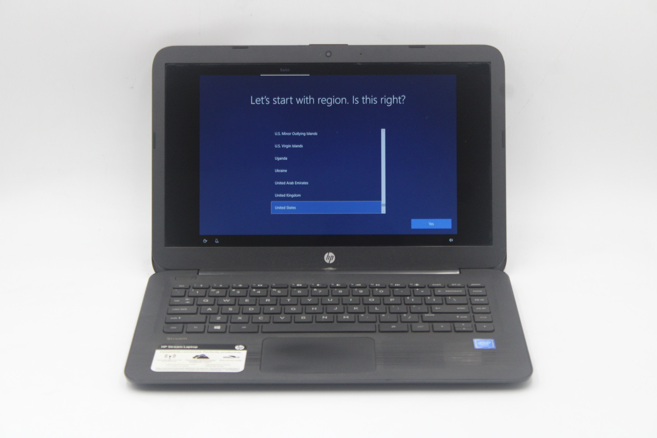 HP STREAM 14" LAPTOP (INTEL, 1.6GHz, CELERON N3060, 4GB RAM, 32GB eMMC) W10