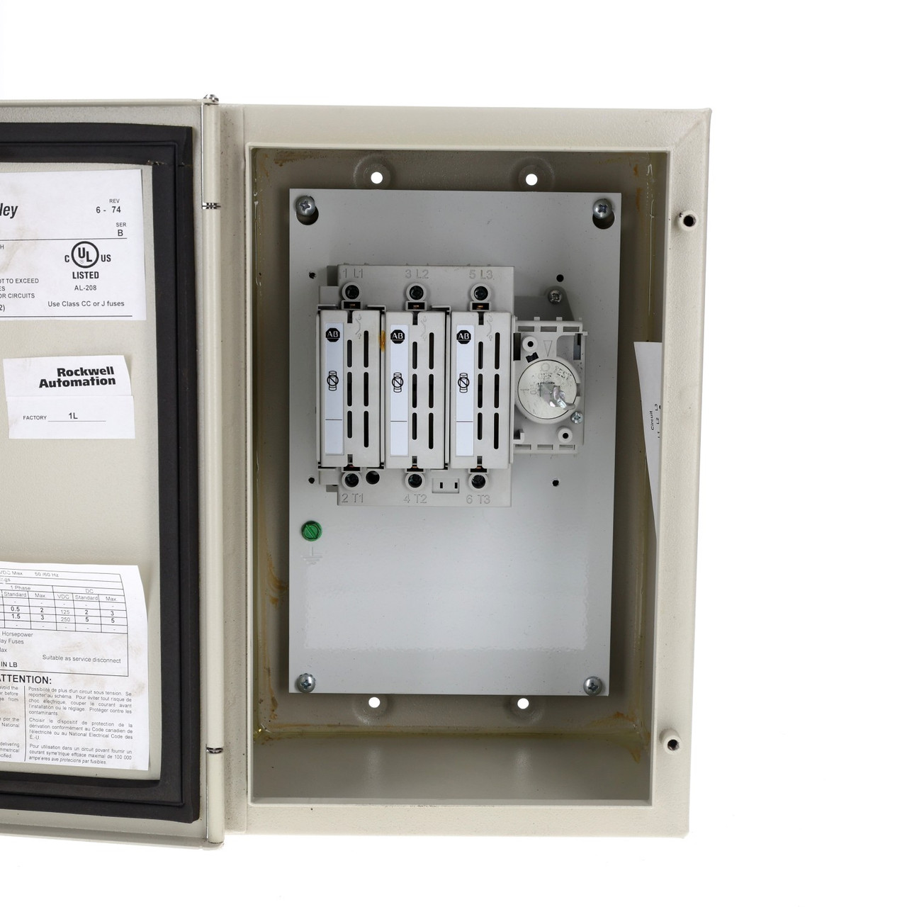 Allen Bradley 194R-FN30-1753-PY 30A Series B Enclosed Molded Case Switch IP66