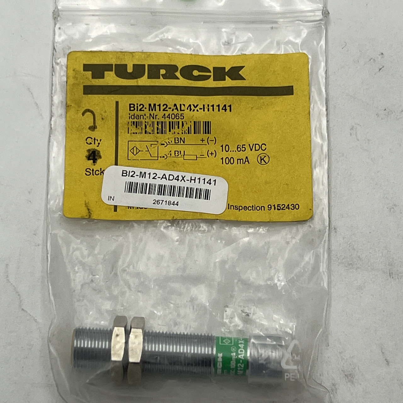 TURCK BI2-M12-AD4X-H1141 Proximity Sensor  - NEW