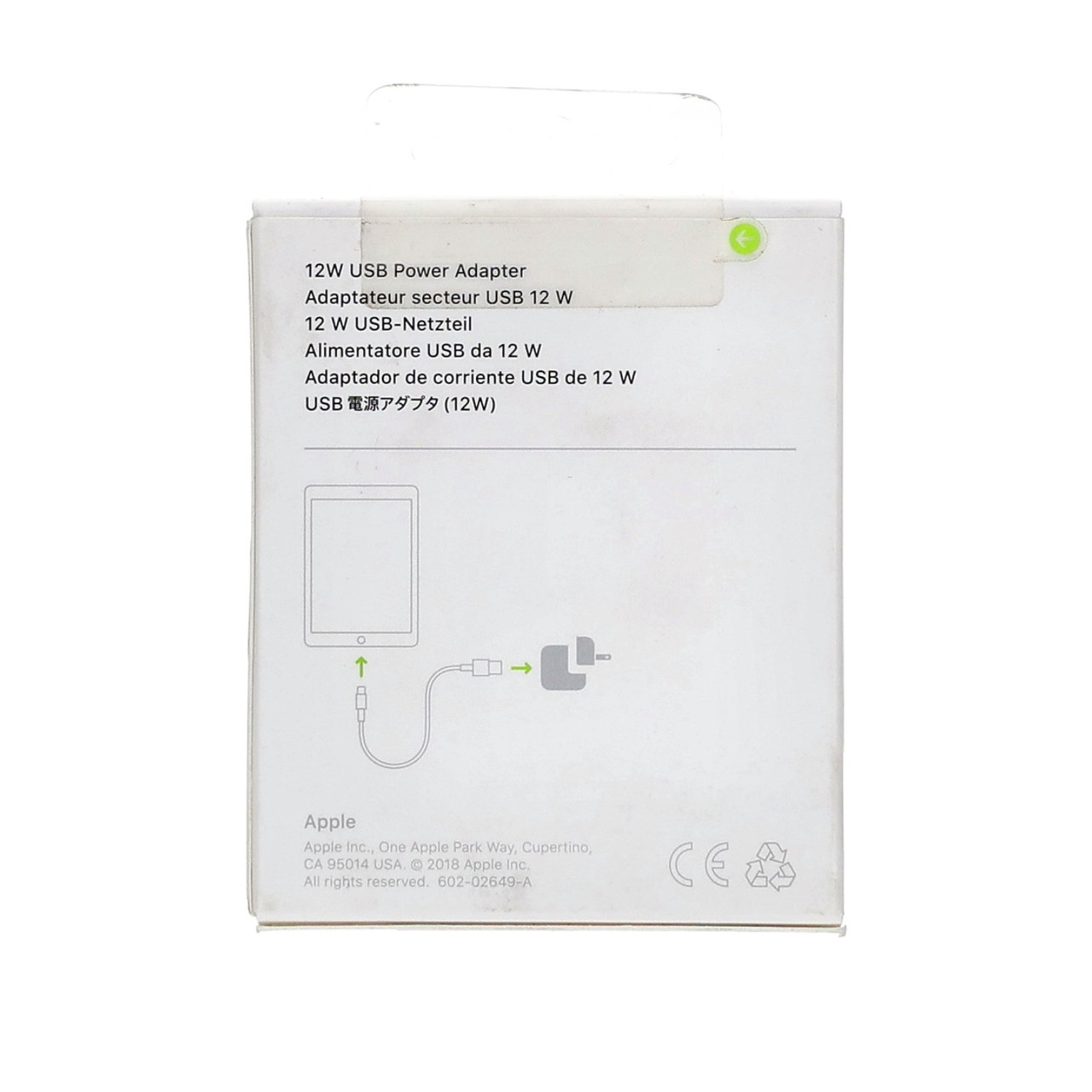 Apple USB 12W Wall Charger for iPhone & iPad MGN03AM/A -New Sealed