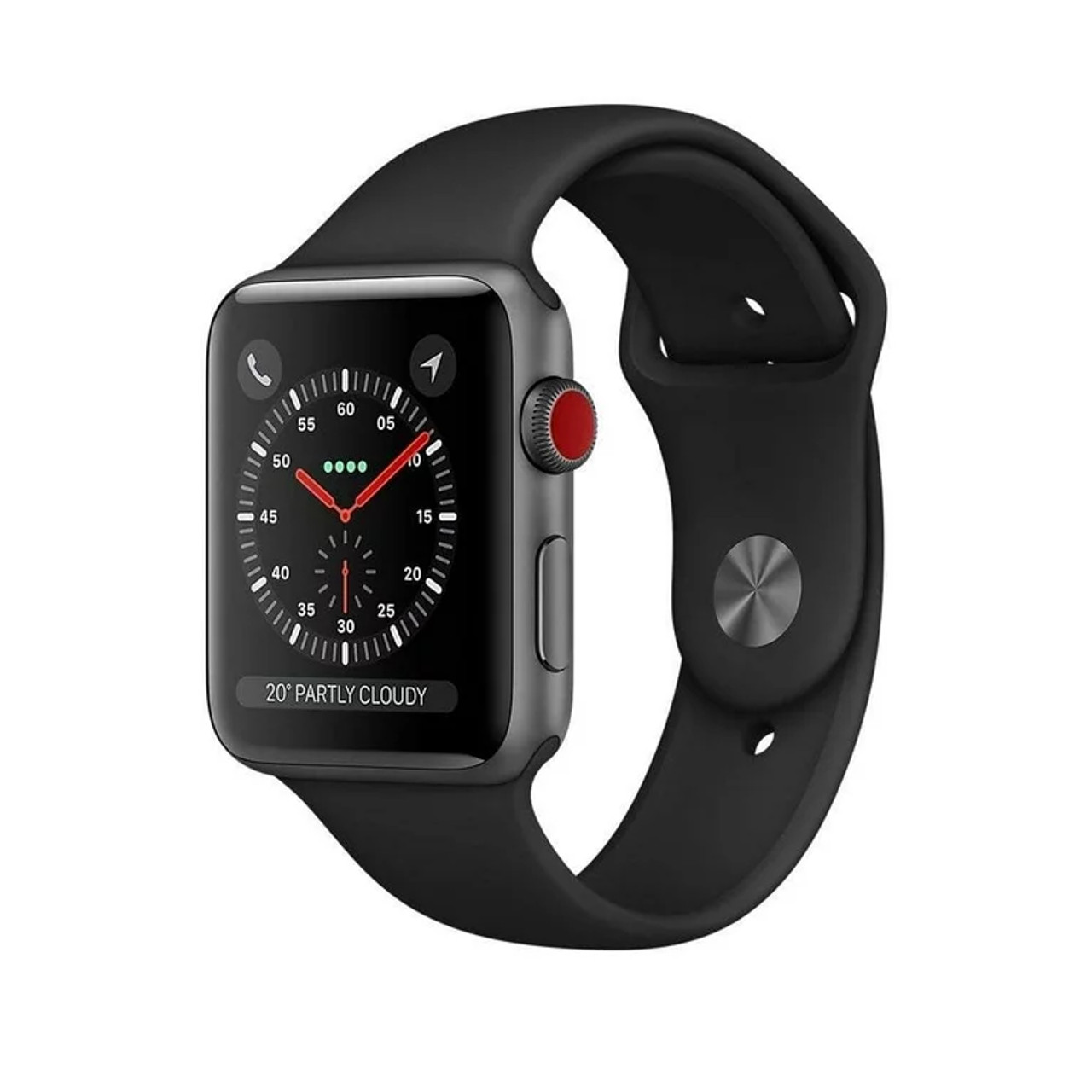 Apple Watch Series 3 (42 mm GPS + Cell) Gray AL Body Black Band - New