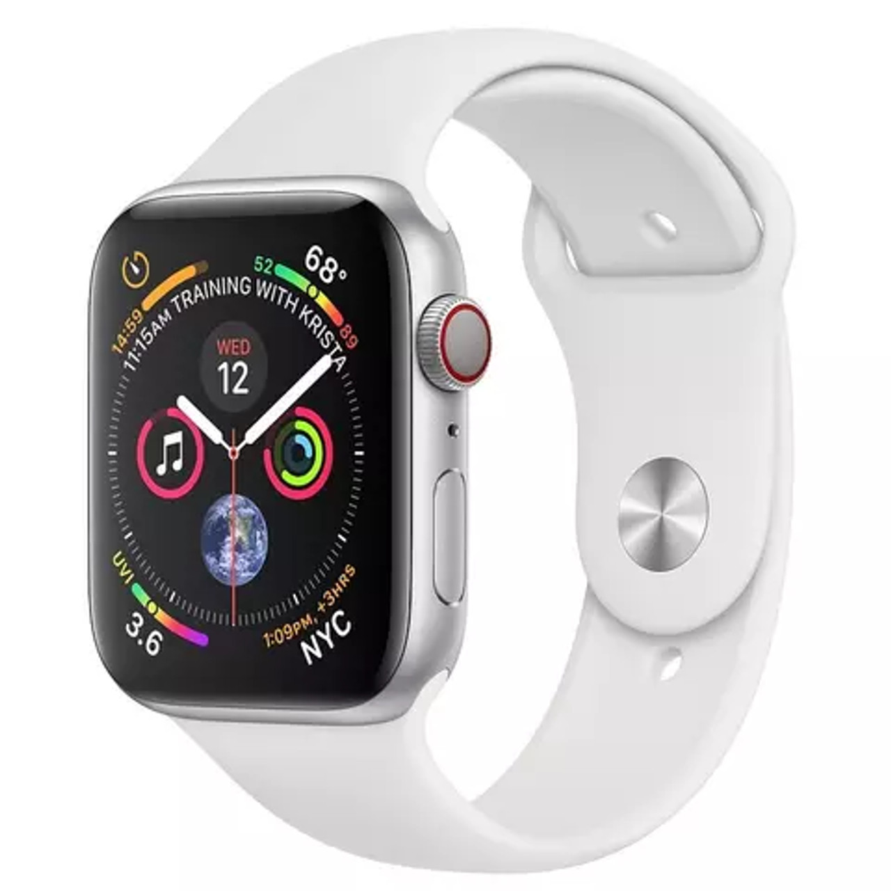 Apple Watch Series 5 (40 mm GPS + Cell) Silver AL Body White Band - New