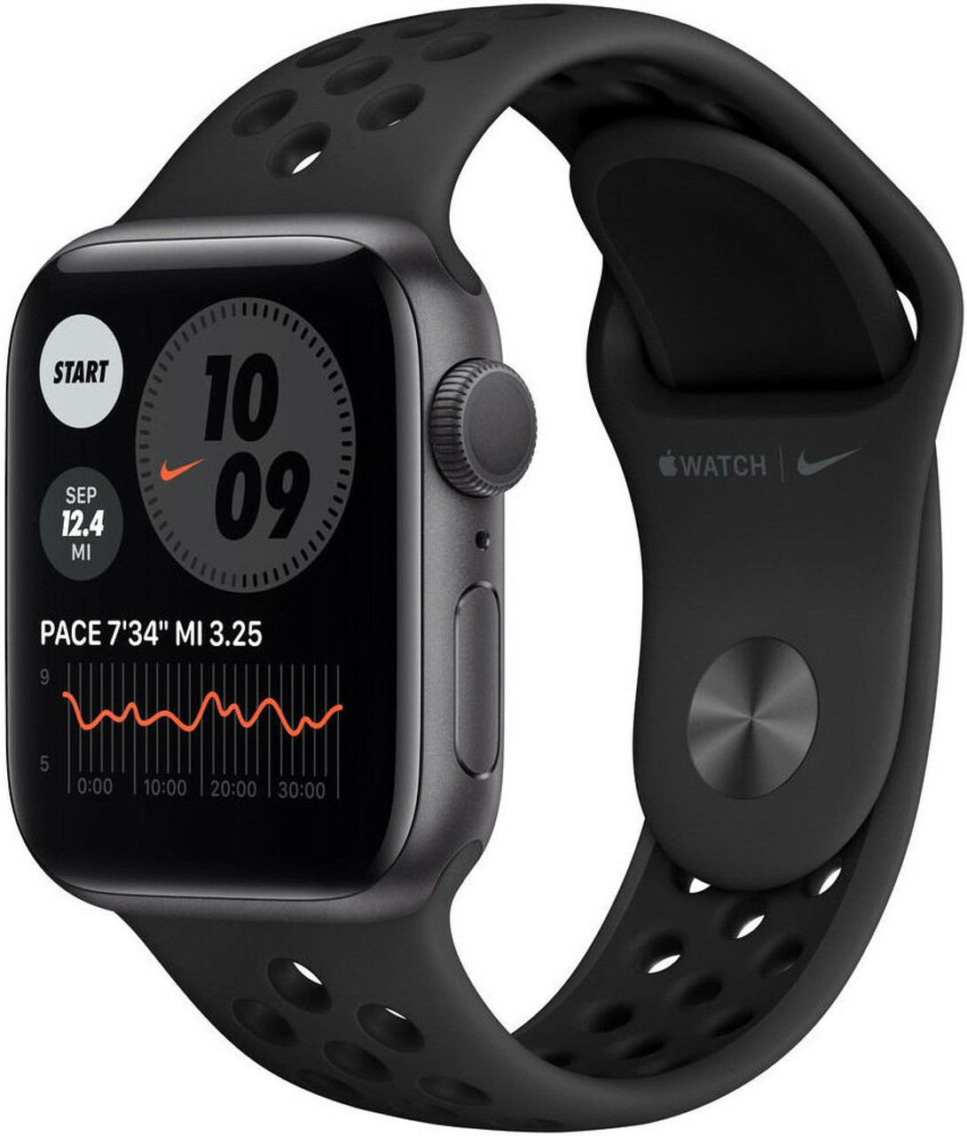 Apple Watch Series 6 (40 mm GPS) Gray AL Body Black Nike Band - New