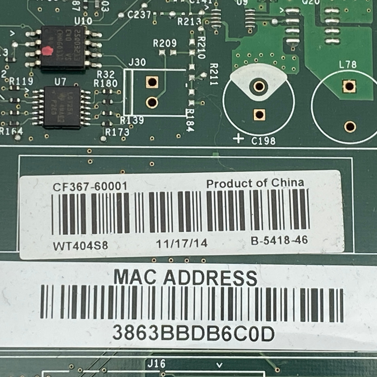 HP CF367-60001 Main Logic Formatter Board Assembly