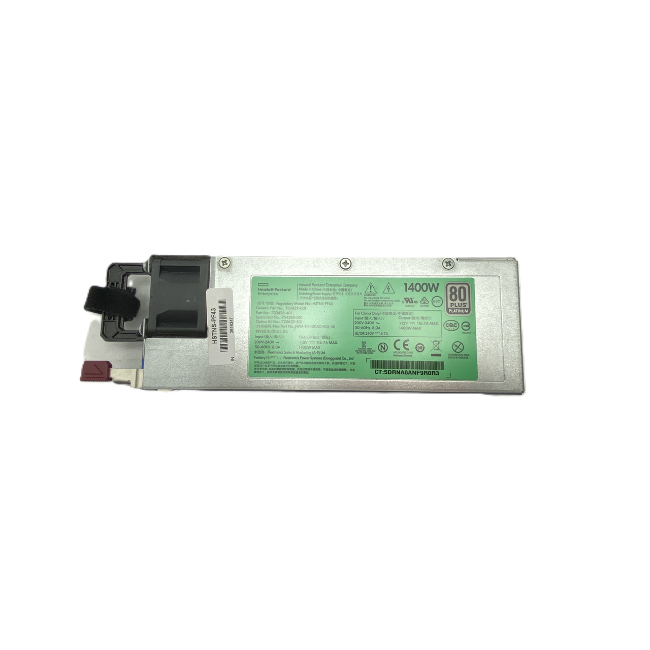 HP HSTNS-PF43 733427-001 733428-401 1400W Platinum Power Supply