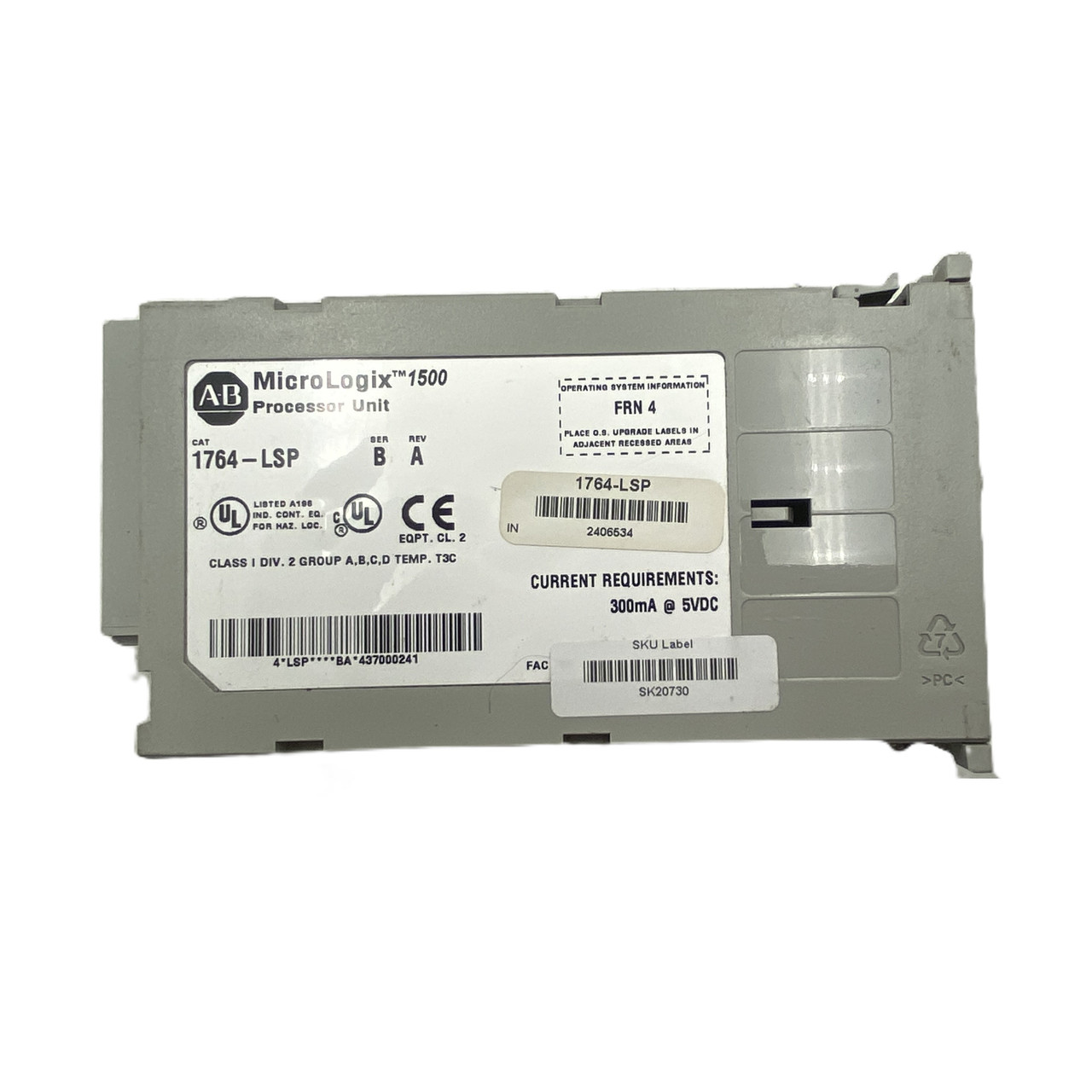 Allen Bradley 1764-LSP MicroLogix 1500 controller Ser B Rev A  Unit