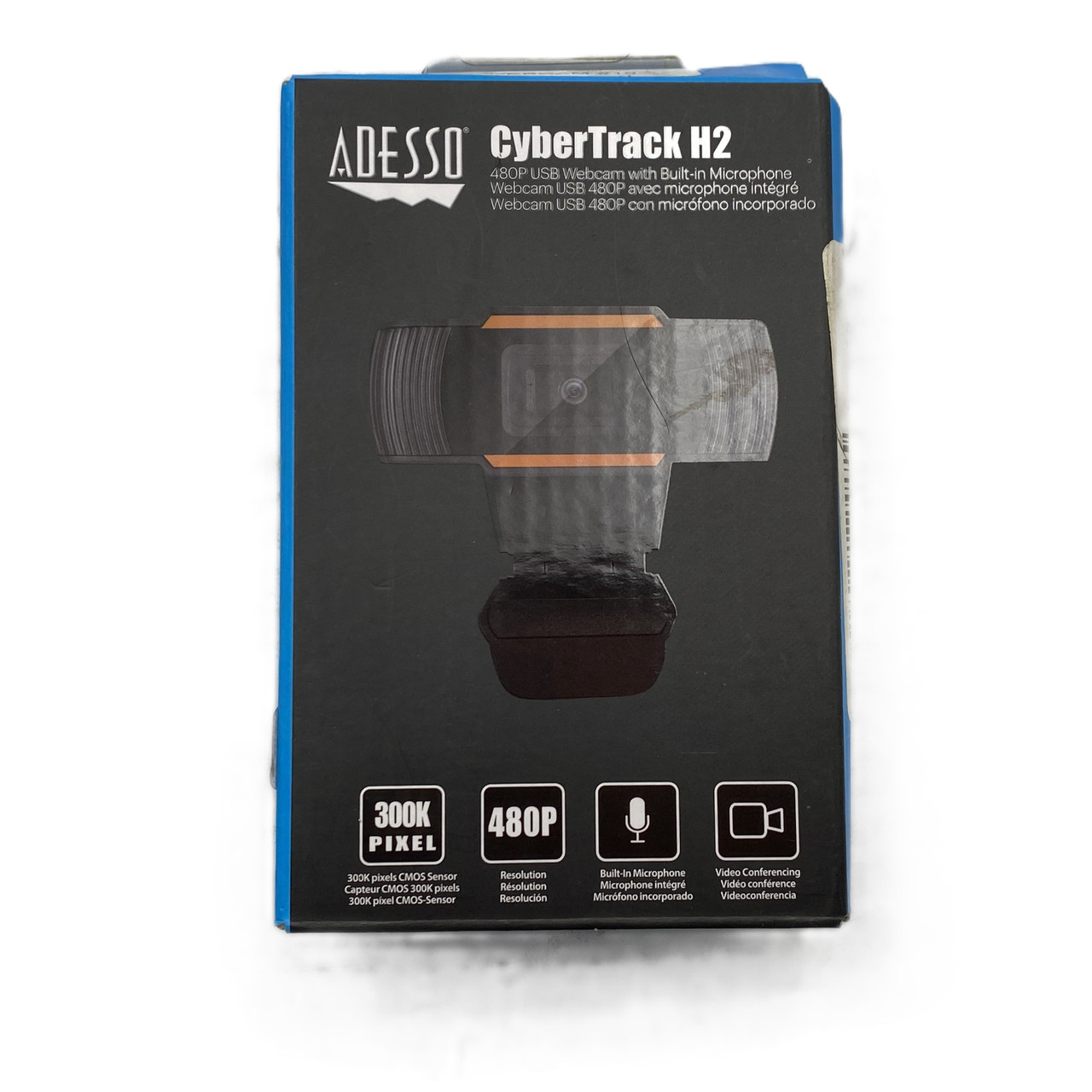 Adesso CyberTrack H2 480p USB Webcam w/ Built-In Microphone - NEW