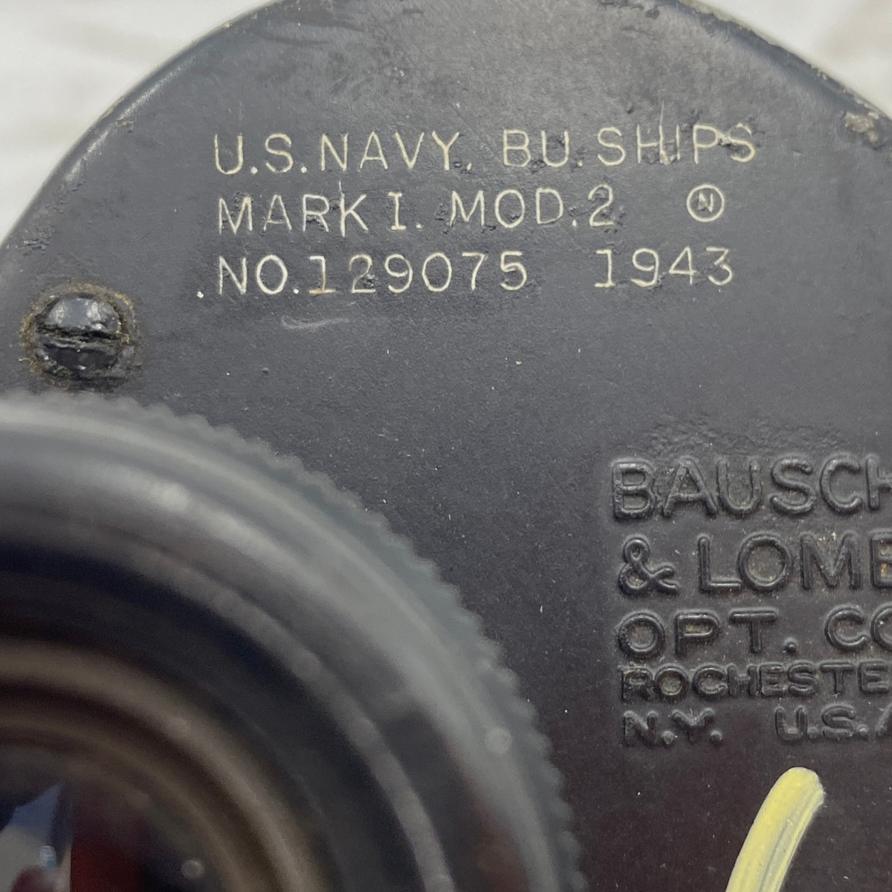 Bausch & Lomb US Navy BU.SHIPS Mark I Mod 2 Binoculars w/ Case