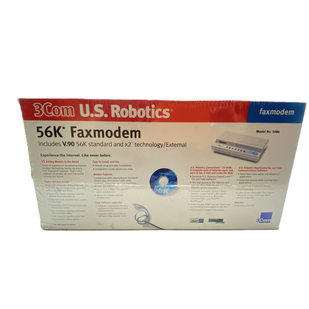 Us Robotics 5686 Vintage 56K Faxmodem  - NEW