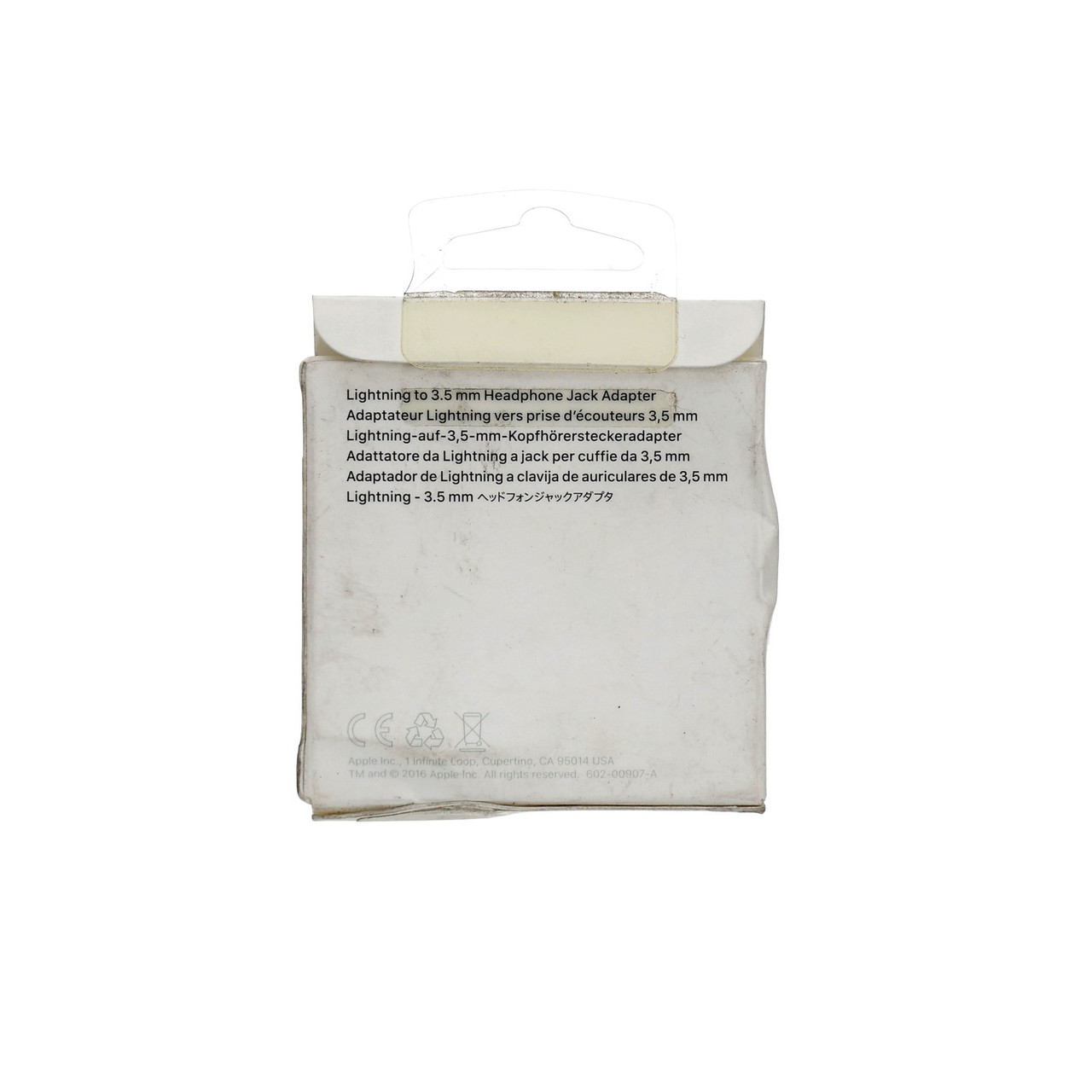 Apple Lightning to 3.5mm Audio Headphone Adapter MMX62AM/A - New Open Box