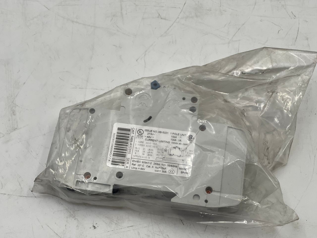 Allen Bradley 1489-A1C015 Circuit Breaker 1-Pole 1.5A 120/240V 10kA New QTY 5