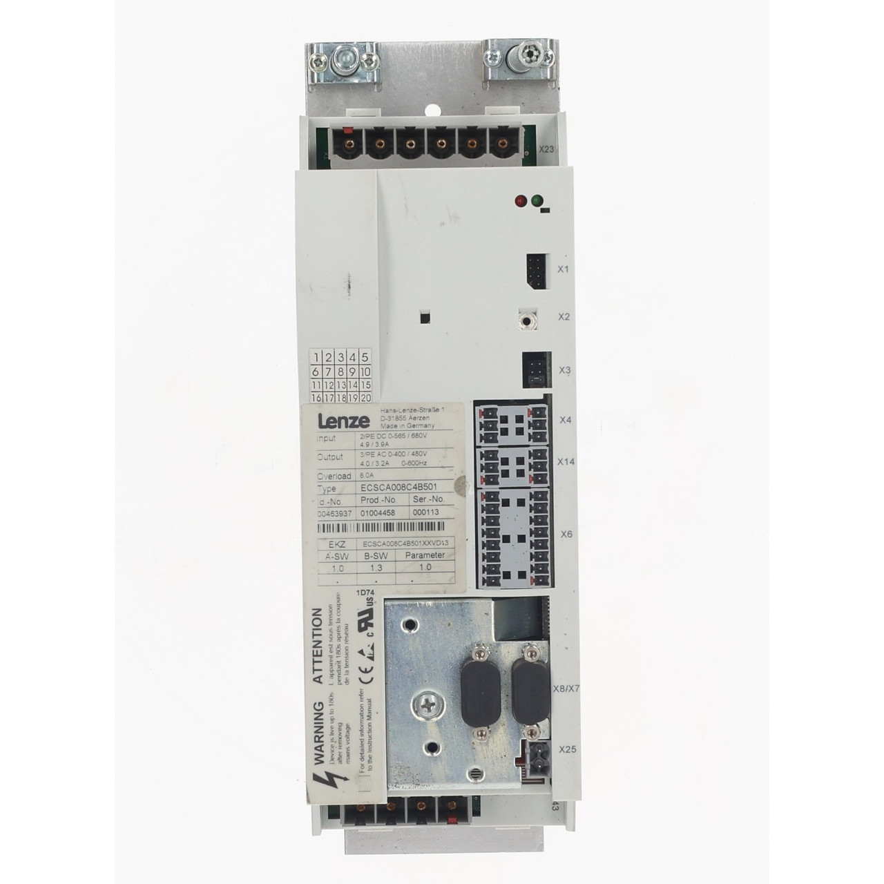 Lenze ECSCA008C4B501 480 VAC Motor Controller Inverter Servo Drive - New