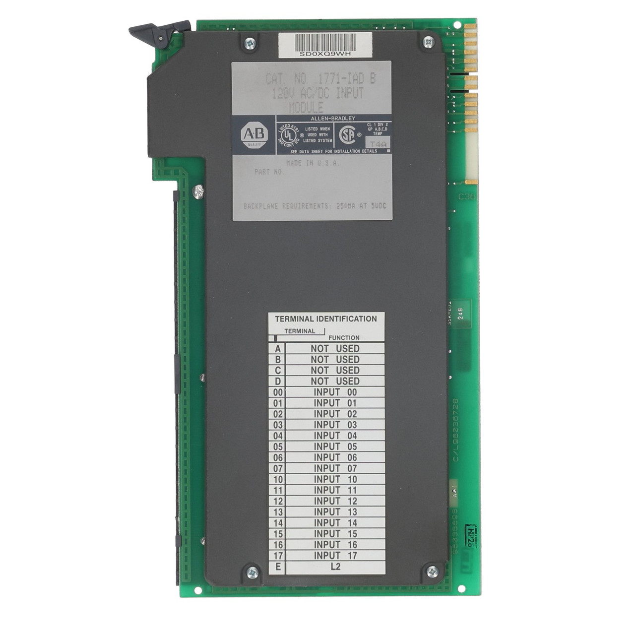 Allen Bradley 1771-IAD Input Module 120V AC/DC